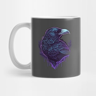 Raven Graphic Goth Black Crow Mug